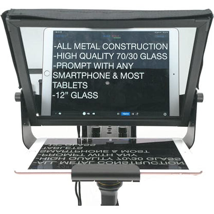 Glide Gear TMP100 Adjustable Teleprompter Beam Splitter 70/30 Glass w/ Carry Case