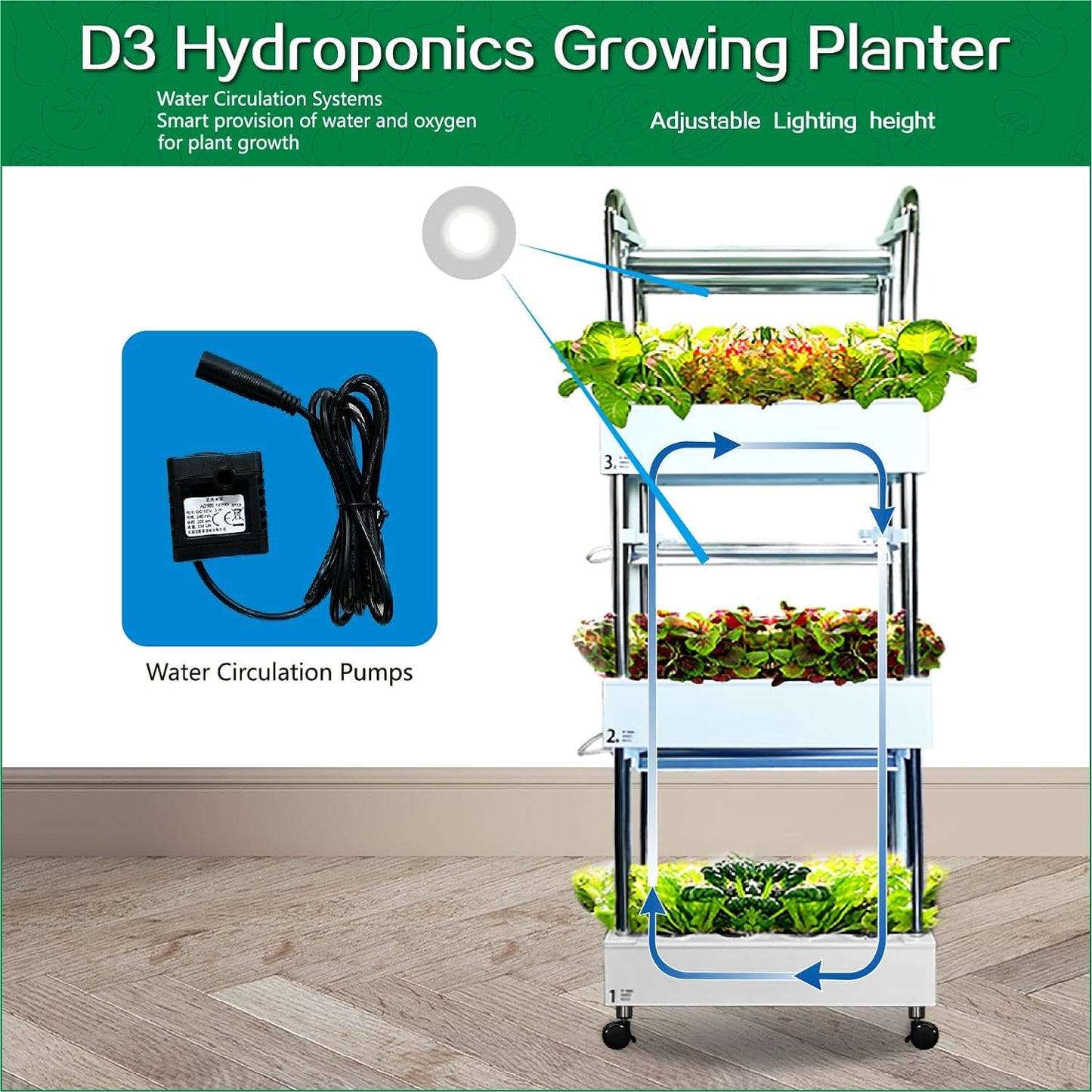 Hydroponics Growing System Plant Germination Kits Hydrophonic Planter for Indoor Garden Vegetable Herb Microgreens Growing Aerogarden Gardening Gifts 36 Large Pods(≈ 5X Small Pods)