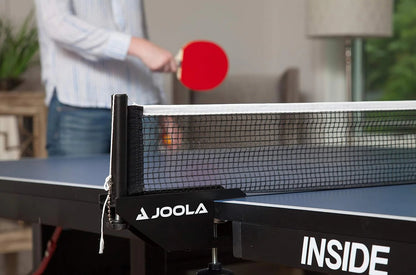 JOOLA Inside Professional MDF Indoor Ping Pong Table with Quick Clamp Table Tennis Net and Post Set - 10 Minute Easy Assembly - Tournament Quality - Foldable with Single Player Playback Mode