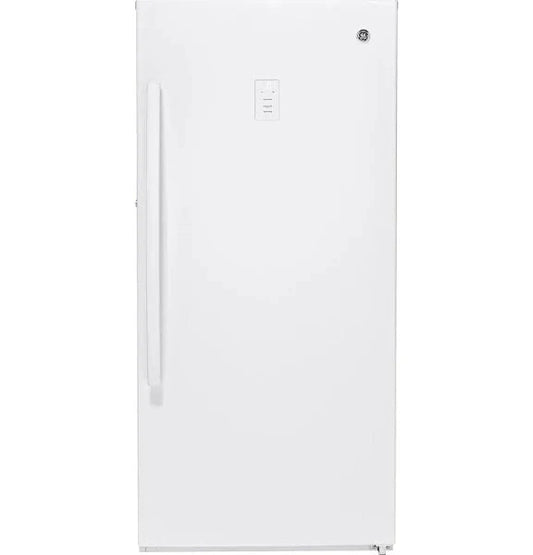 GE 14.1 Cu. ft. White Frost-free Upright Freezer FUF14DLRWW
