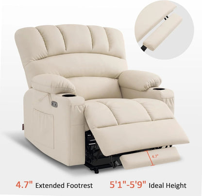Heated Lift Recliner for Seniors with USB & Cup Holders