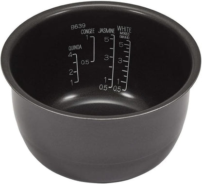 Induction Rice Cooker and Warmer, 5.5 Cup Capacity, Black, 9.25 x 12.25 x 7.88