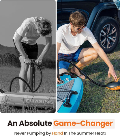 High Pressure Paddle Board Pump Electric Dolphin -Quick Portable SUP Air Pump,Auto-Off &12V DC Car Connector Electric Pump for Inflatable Stand up Paddle Boards,Boats,Inflators