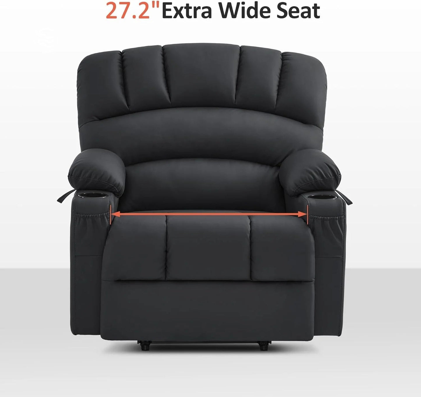 Heated Lift Recliner for Seniors with USB & Cup Holders
