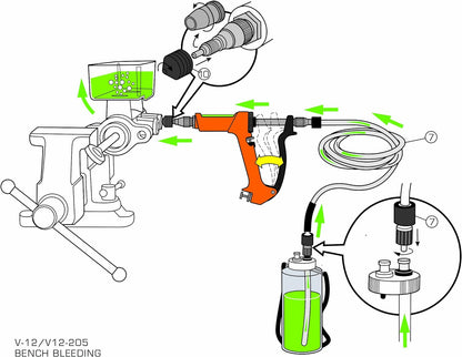 (2002HD-B) Heavy Duty Reverse Brake & Clutch Bleeder, One Person Bleeder, Cast Aluminum