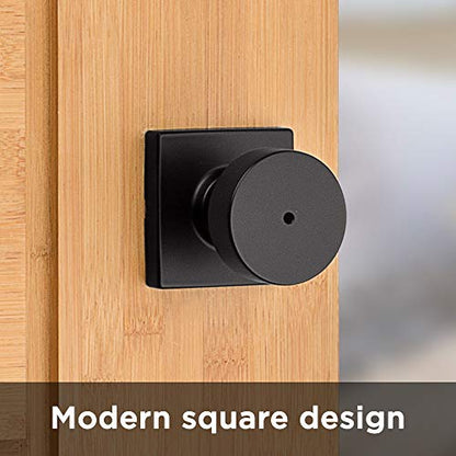 Kwikset Pismo Privacy Locking Door Knob, Interior Handle with Keyless Lock