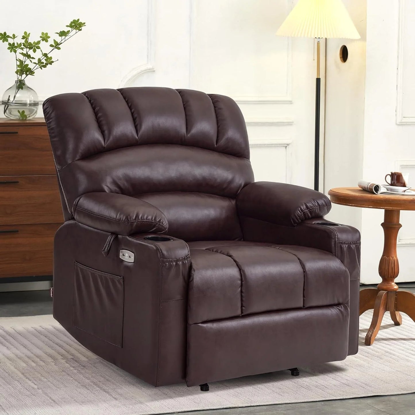 Heated Lift Recliner for Seniors with USB & Cup Holders