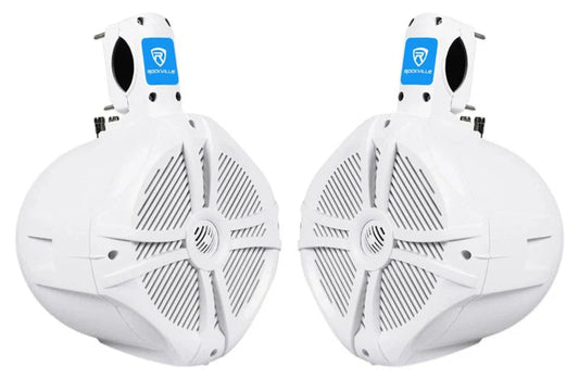 (2) 8 600 Watt Waterproof Overhead Soundbar/Roll Bar Speakers for Jeep Wrangler