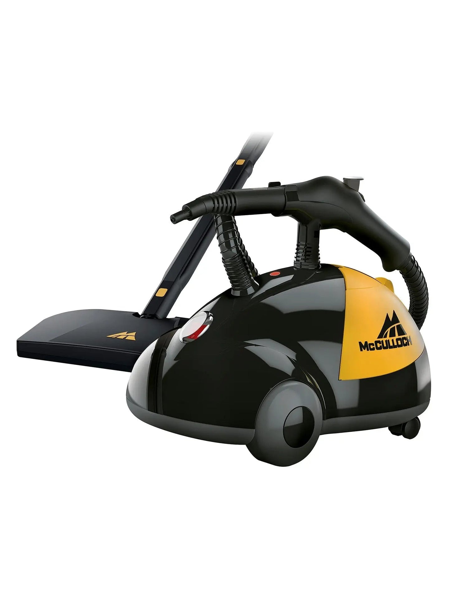 McCulloch MC1375 Canister Steam Cleaner with 20 Accessories, Extra Long Power Cord, Chemical Free Cleaning for Most Floors, Counters, Appliances, Windows, Autos, and More, 1 (Pack), Black