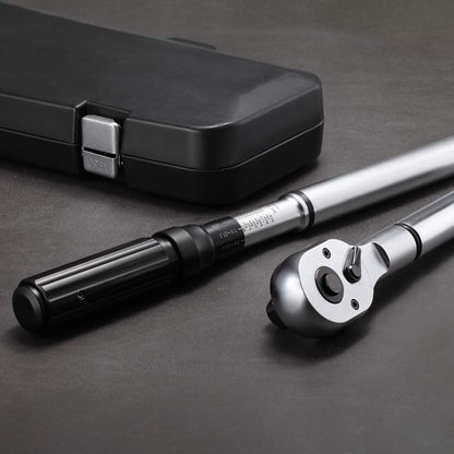 1-Inch Drive Click Torque Wrench, Dual-Scale Adjustable Torque Wrench Set with a Hex Key 200-1000ft.lb / 271-1356.7Nm